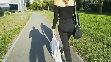 Black haired Teen ass