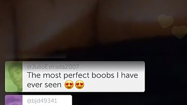 Girl showing tits on periscope