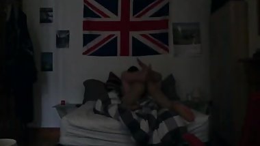 Hot College Girl Pounded in Dorm by Dumb British Lad Full of Cum