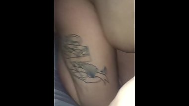 Big tit Latina sucks and swallows
