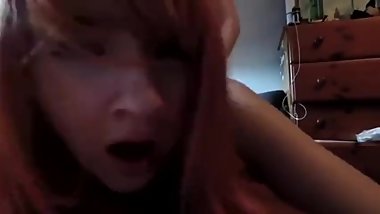 Sexy redhead fucks her boyfriend