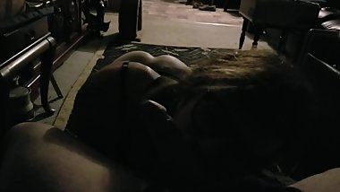 Cute CD w/ glasses and perfect ass sucking a nut out