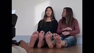 Asian teen feet and white teen feet
