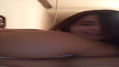 Snapchat teen girl enjoys friends butt