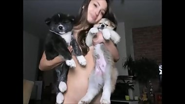 Bulgarian girl masturbate and dance,lucky dogs,butt plug.