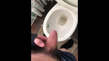 Young teen peeing