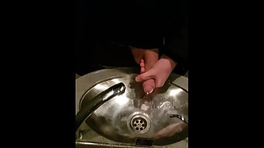 young teen cumshot in train