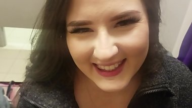 Crowded Fitting Room Teen Blowjob
