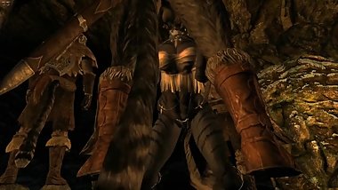 Khajiiti teen throatfucked