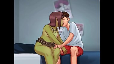 SummerSaga PK and June Cosplay Sex in my room