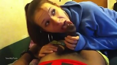 white girl loves sucking black cock