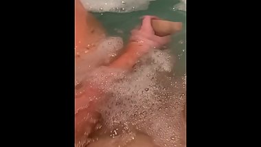 Bath time masturbation