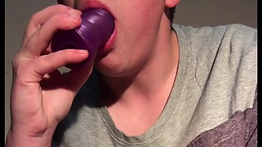 DP and deep throating my dildo 4K