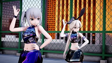 [MMD] MARiA - Girls / Shimakaze å³¶é¢¨ & Kasumi éœžãŒ [ShamuCute]