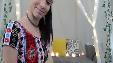 Tiny tit teenager wit small tits shows off on cam and snap