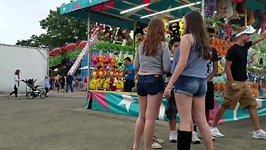 Busty Teen At Fairgrounds