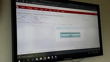 Ex gf on company screen