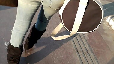 Indian Beau ti In Tight Jeans Ass, Butt  (2019)