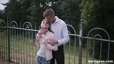 Tight teen blonde fantasizes about fucking the dream man