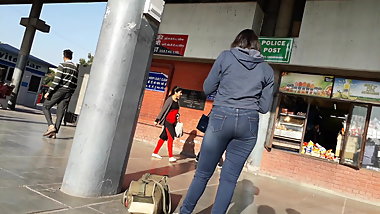Indian Girl Tight Jeans Butt