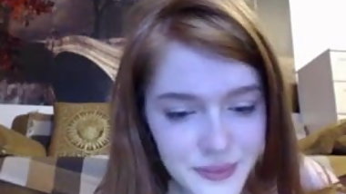 Irish teen shows smooth wet pussy on webcam
