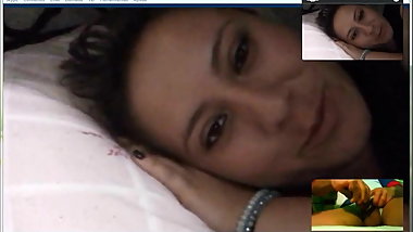 acostada mirando verga de su ex