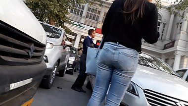 Indian Girl  Tight Jeans  Butt