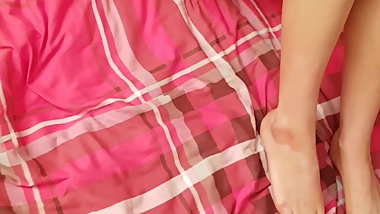 Shy teen plays with her holes