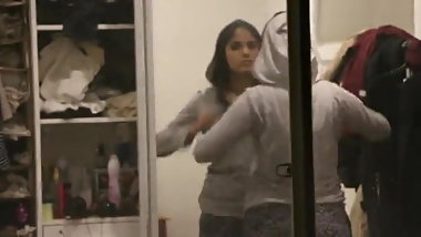 Spy girl changing