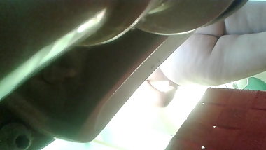 My sisters beautiful fat ass as she gets out of shower