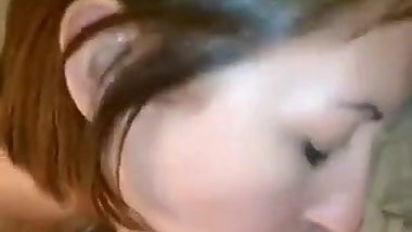Home alone sexy blow job