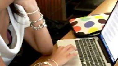 Downblouse at school