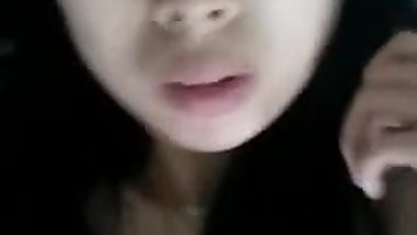 Cute Chinese teen show hairy virgin pussy