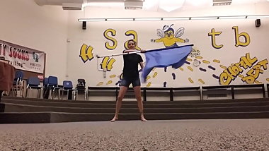 Band teacher ass candid dancing in TIGHT shorts