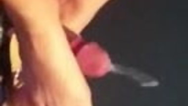 Latina Teen footjob huge cumshot