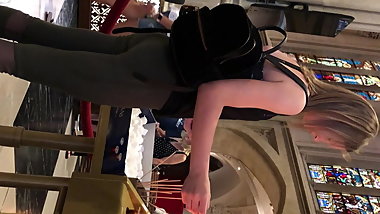 Teen in skin tights wi mom and dad 1 of 2