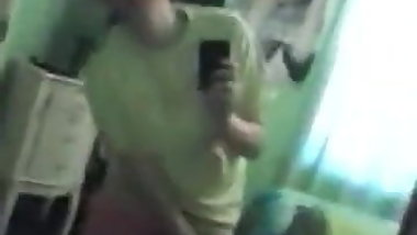 Masturbating  In Front Of The Mirror