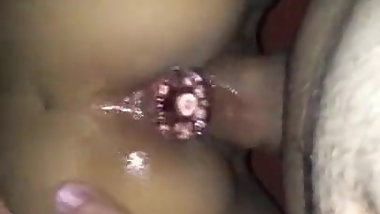 Plugging her tight asshole