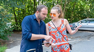 Busty Teen Tourist picked up and fucked by the pool