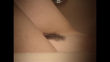 Brunette teen NF showers