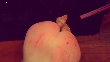 Slave Teen gets spanked hard in Ass