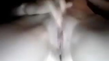 Super hot chav teen fingers on her bunk bed