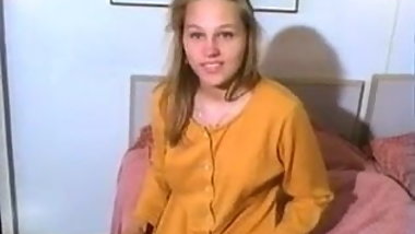 Beautiful Teen with Hairy Pussy Masturbates