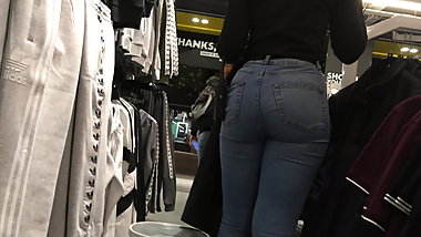 Hot Jeans Ass Store Worker (Ebony)