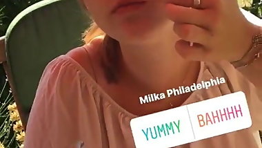 Amelie knows how to swallow