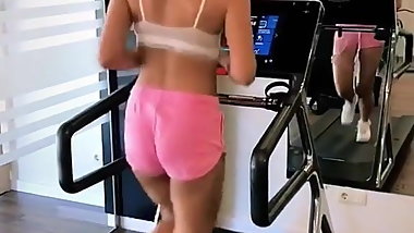 Famke louise running in shorts