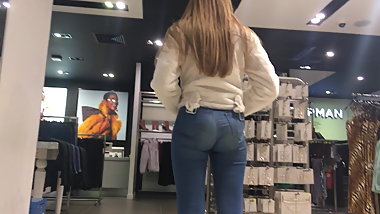 Hot Jeans Ass Store Worker 6
