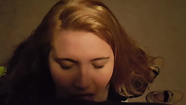 WHITE TEEN SWALLOW CUM FROM SMALL MEXICAN COCK