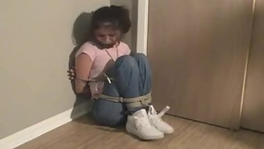 Ana MarÃ­a bondage ball gagged