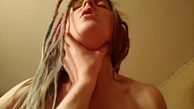 moaning orgasm cowgirl with pierced nipples